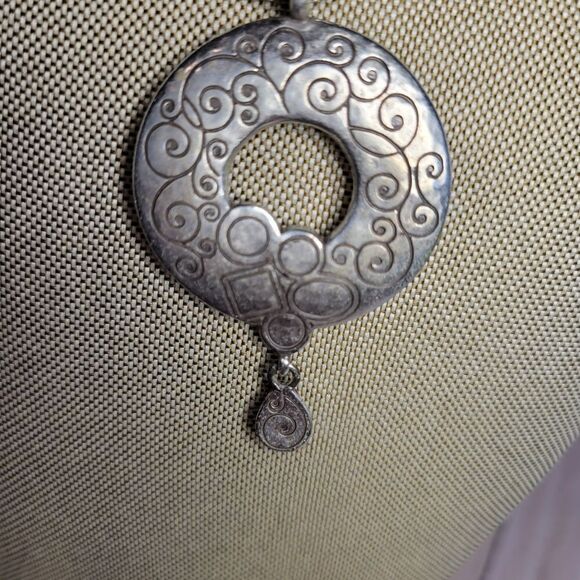 Brighton Eye Of The Tiger Retired Semiprecious Stone Pendant Necklace Rare - Picture 5 of 9